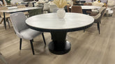 DT993 1.3m Wavy Edge Round Sintered Stone Dining Table