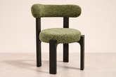 #Y9902 Dining Chair – Green & Beige Fabric
