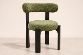 #Y9902 Dining Chair – Green & Beige Fabric