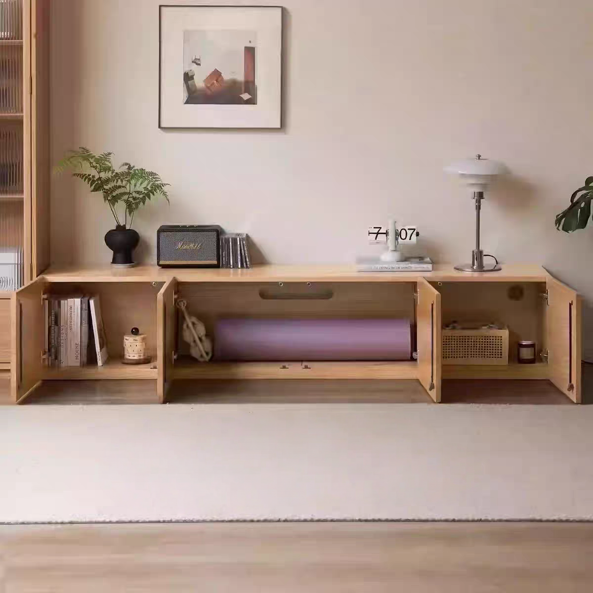 Oak Y101N04 2.0m Floor Standing TV Stand