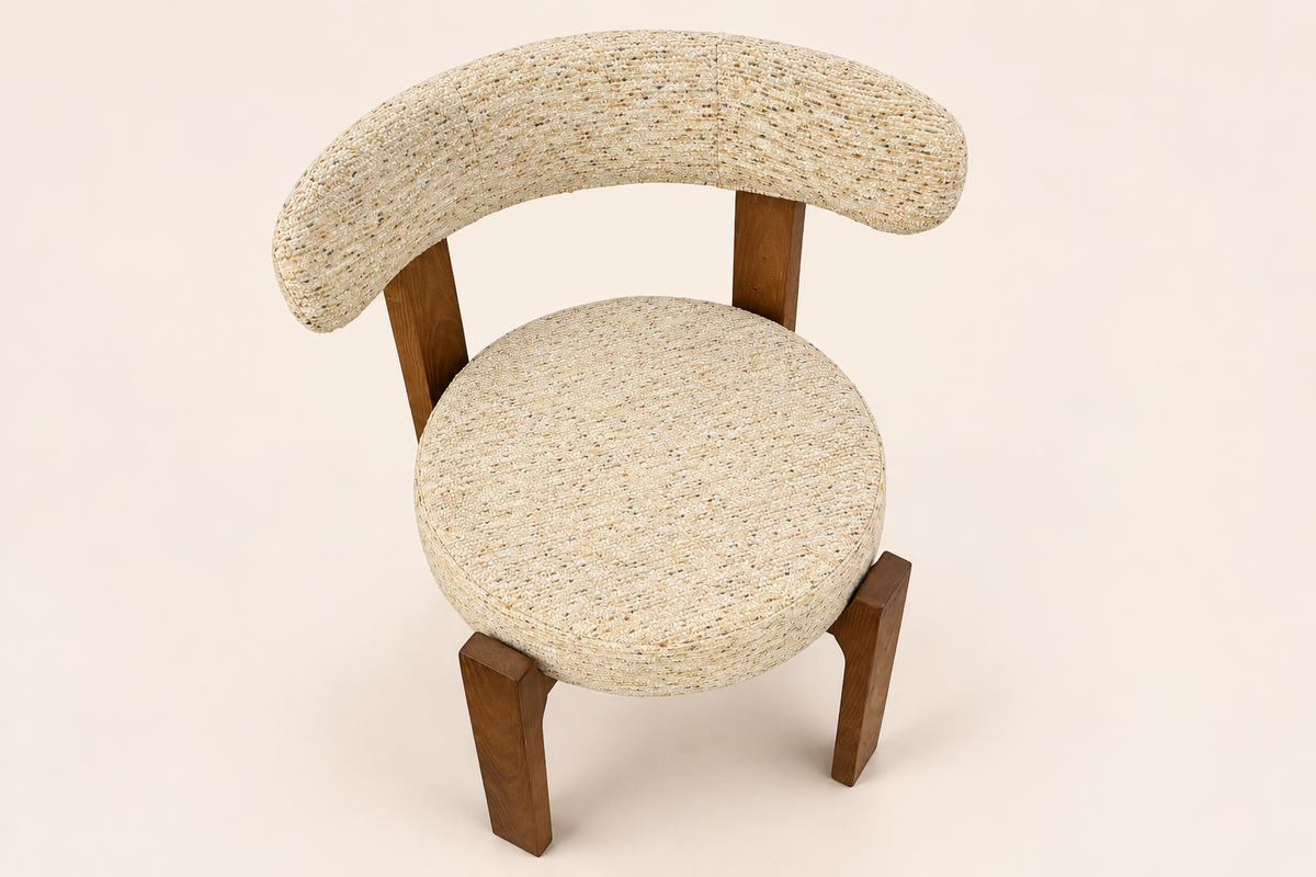 #Y9902 Dining Chair – Green & Beige Fabric