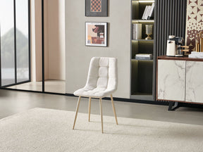 Light White Fabric Dining Chair - CL-DC17