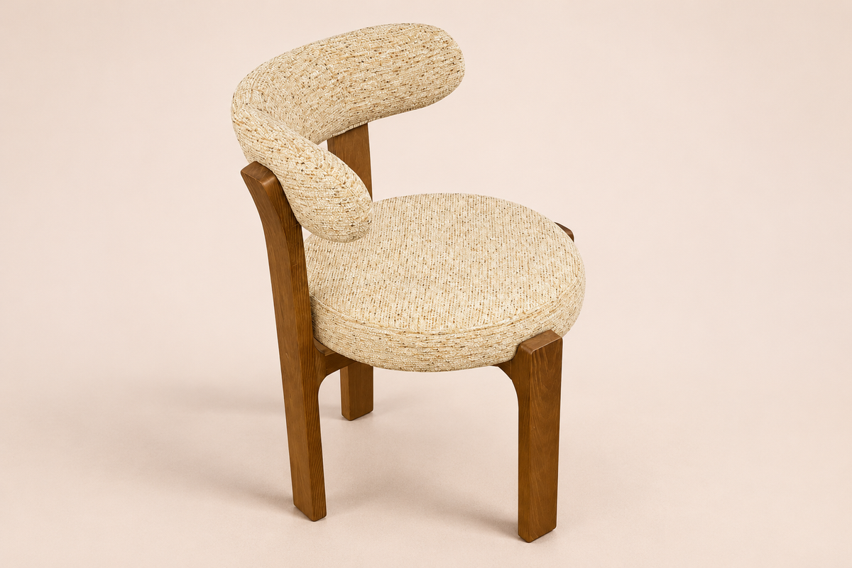 #Y9902 Dining Chair – Green & Beige Fabric