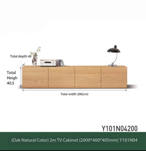 Oak Y101N04 2.0m Floor Standing TV Stand