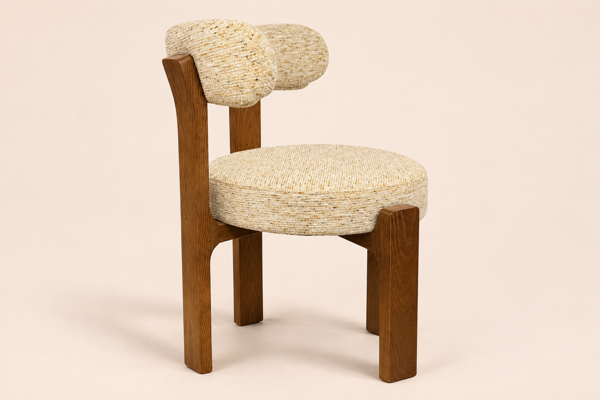 #Y9902 Dining Chair – Green & Beige Fabric