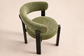 #Y9902 Dining Chair – Green & Beige Fabric