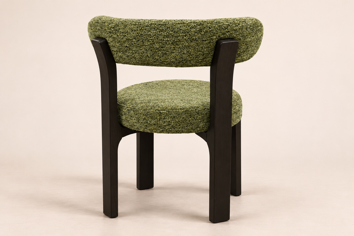 #Y9902 Dining Chair – Green & Beige Fabric