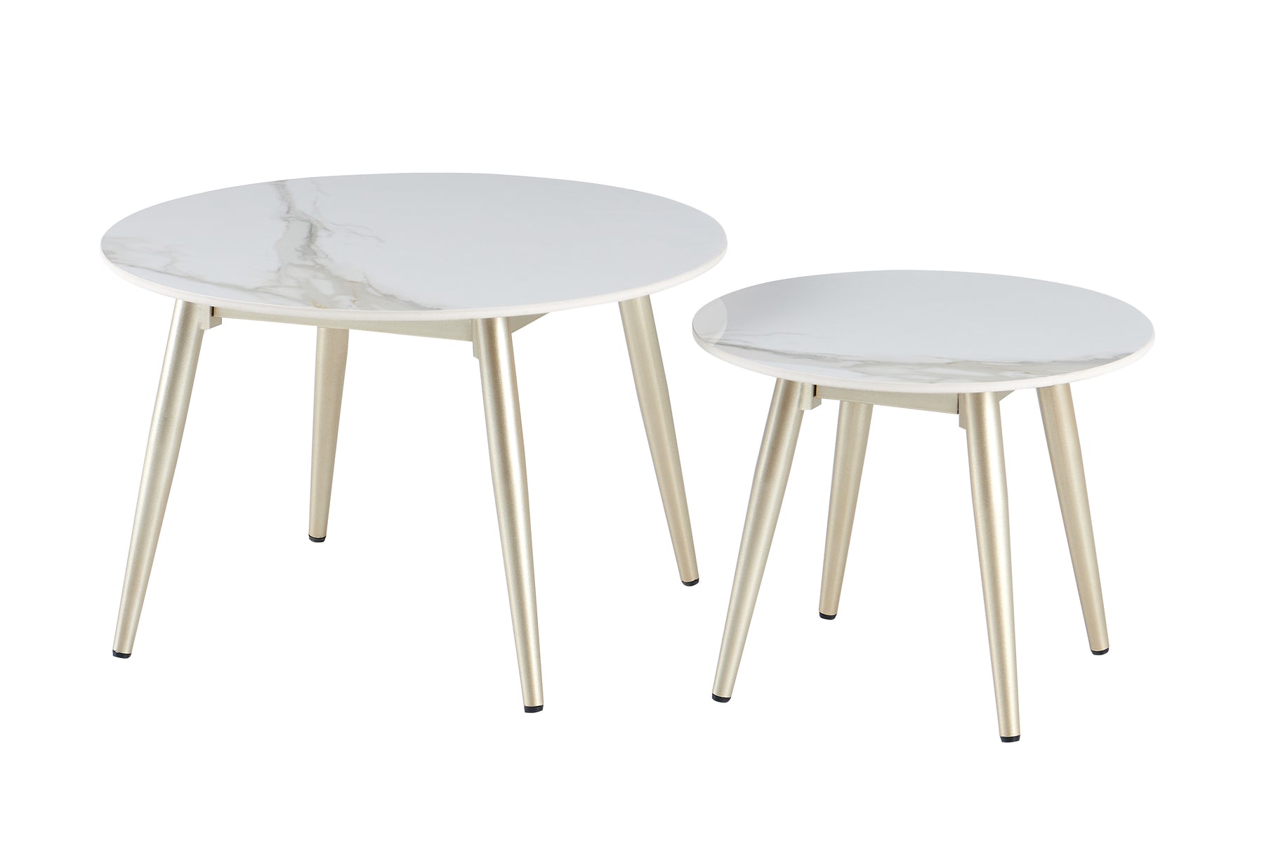 Light Luxury Sintered Stone Nesting Round Coffee Table - CL-CT27