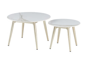 Light Luxury Sintered Stone Nesting Round Coffee Table - CL-CT27
