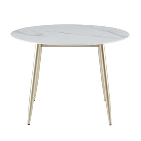 Light Luxury Round Sintered Stone Dining Table - CL-DT01-110