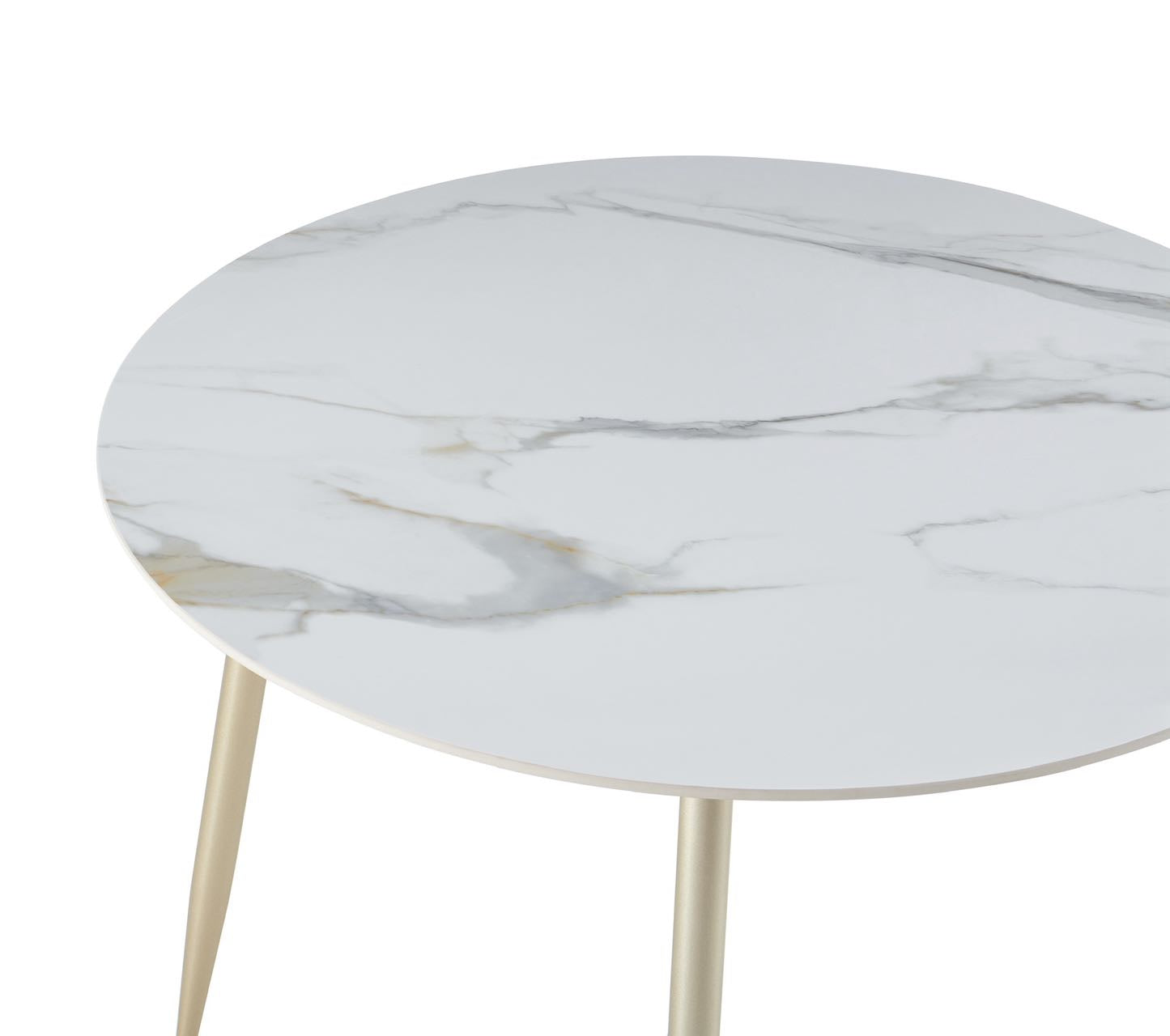Light Luxury Round Sintered Stone Dining Table - CL-DT01-110