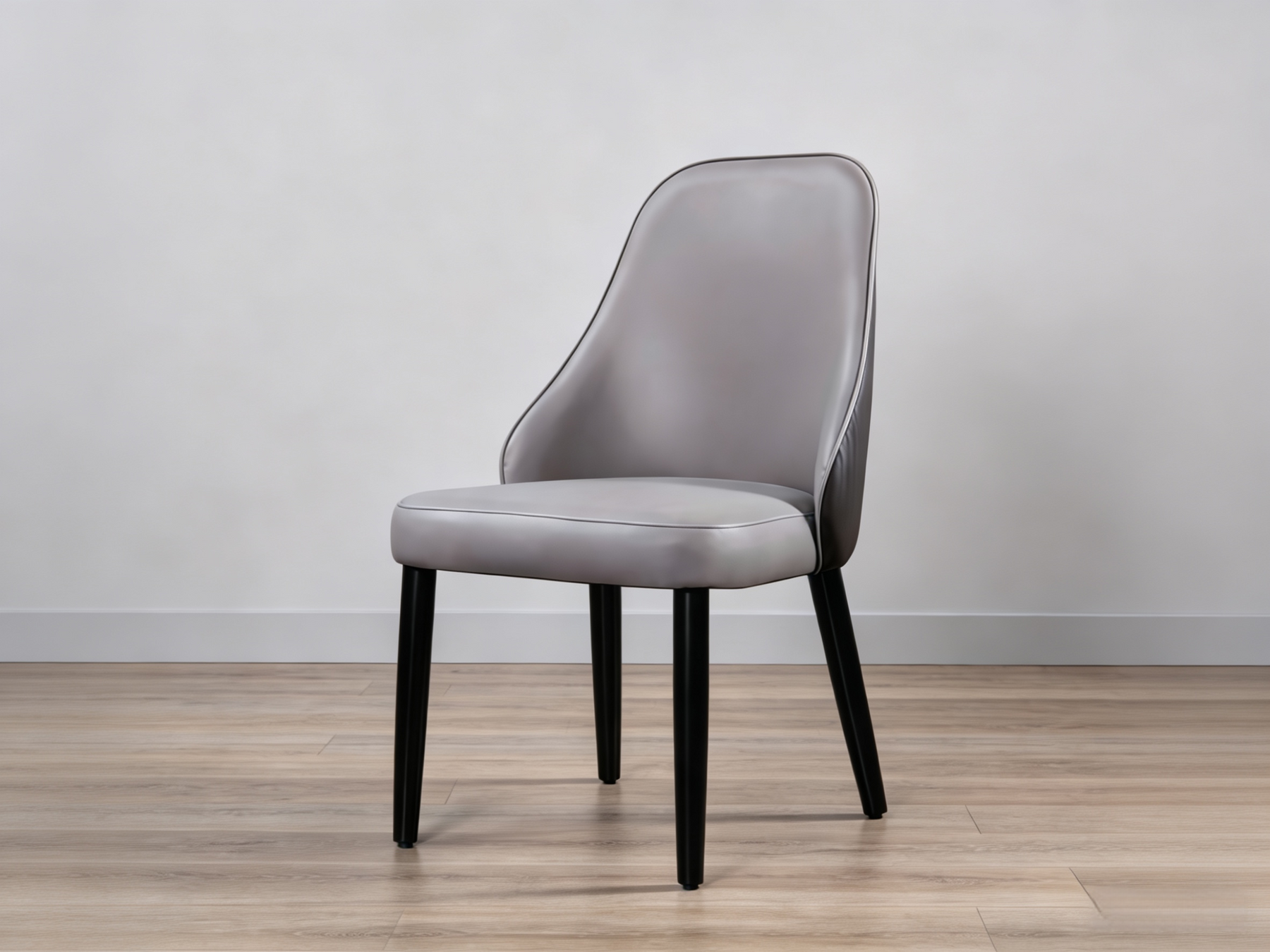 Light Grey Leather Dining Chair - YH918