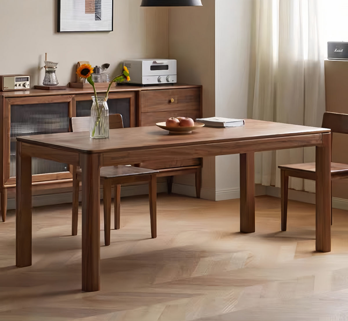 Solid Wood Dining Table - North American Black Walnut Slab Table YS-033104