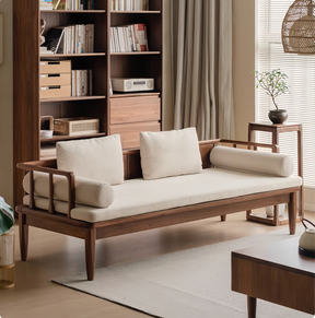 New Chinese-style North American Black Walnut Dual-purpose Sofa for Winter and Summer YS-051602
