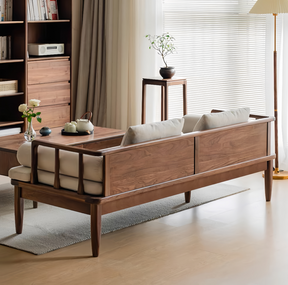 New Chinese-style North American Black Walnut Dual-purpose Sofa for Winter and Summer YS-051602