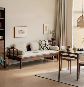 New Chinese-style North American Black Walnut Dual-purpose Sofa for Winter and Summer YS-051602