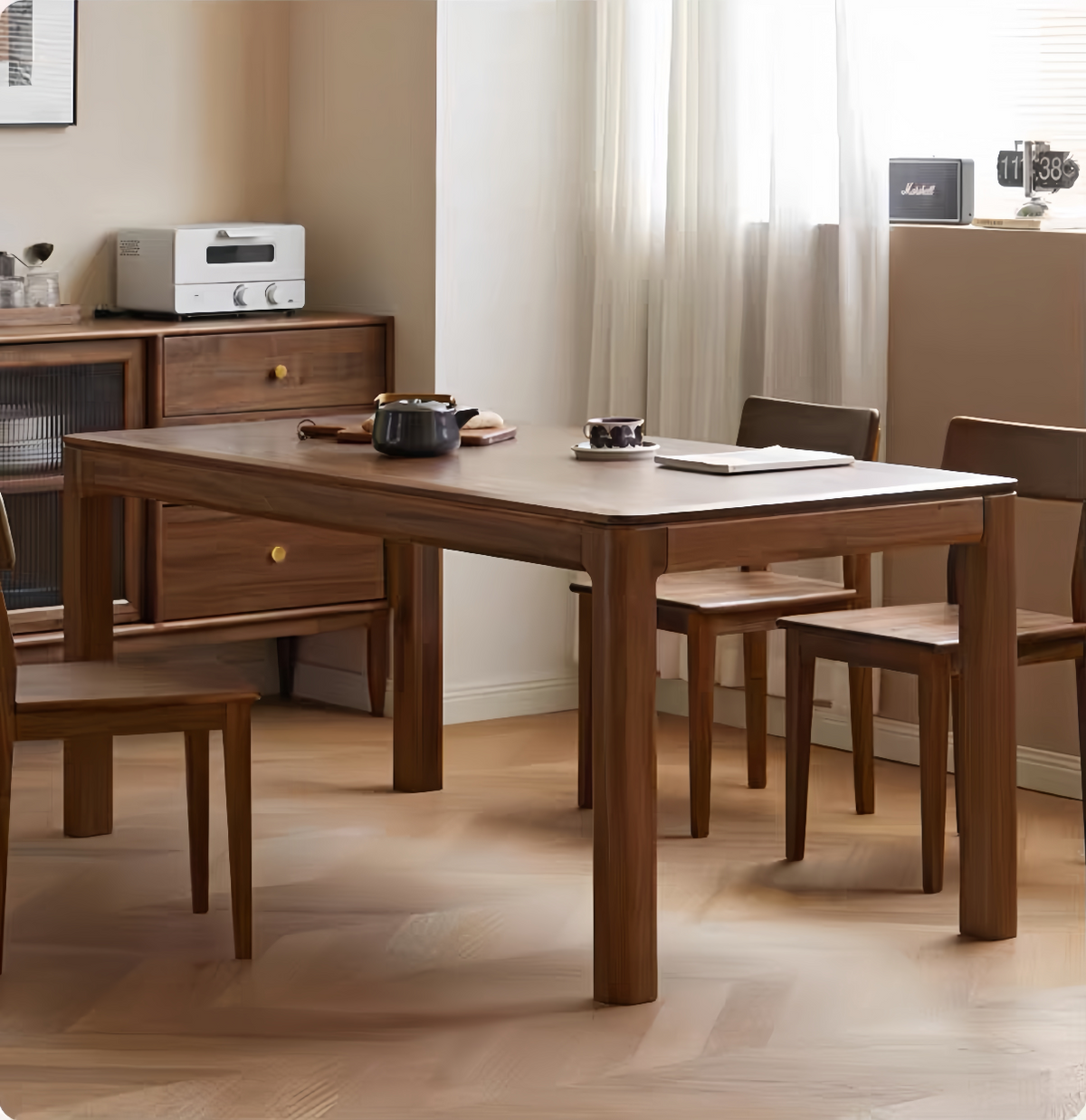 Solid North American Black Walnut Dining Table  YS-051612