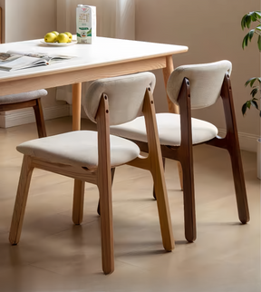 Black walnut dining chair with milk tea color soft cushion YS-051613