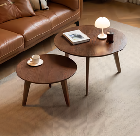 large and small combination solid wood round coffee table YS-052202/052203