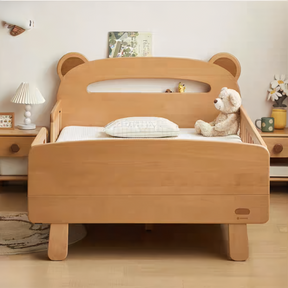 solid wood kid's bed with guardrails YS-052904