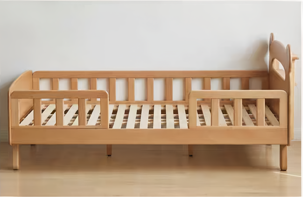 solid wood kid's bed with guardrails YS-052904