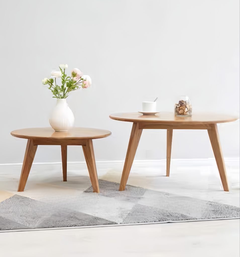 large and small combination solid wood round coffee table YS-070201