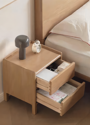 Log-style solid wood bedside cabinet FS-YS061161