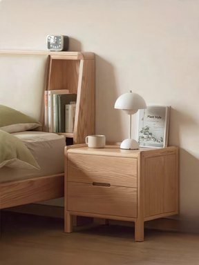 Log-style solid wood bedside cabinet FS-YS061161
