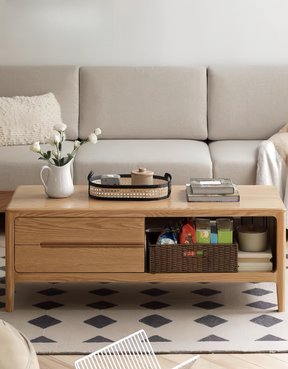 Oak coffee table in natural wood color FS-YS061178