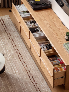 solid wood TV stand floor storage cabinet FS-YS070106