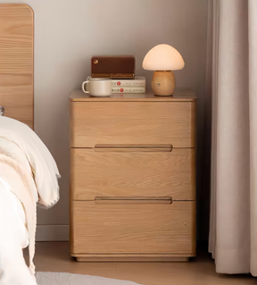 Simple red oak bedside table (without lock) FS-YS061173