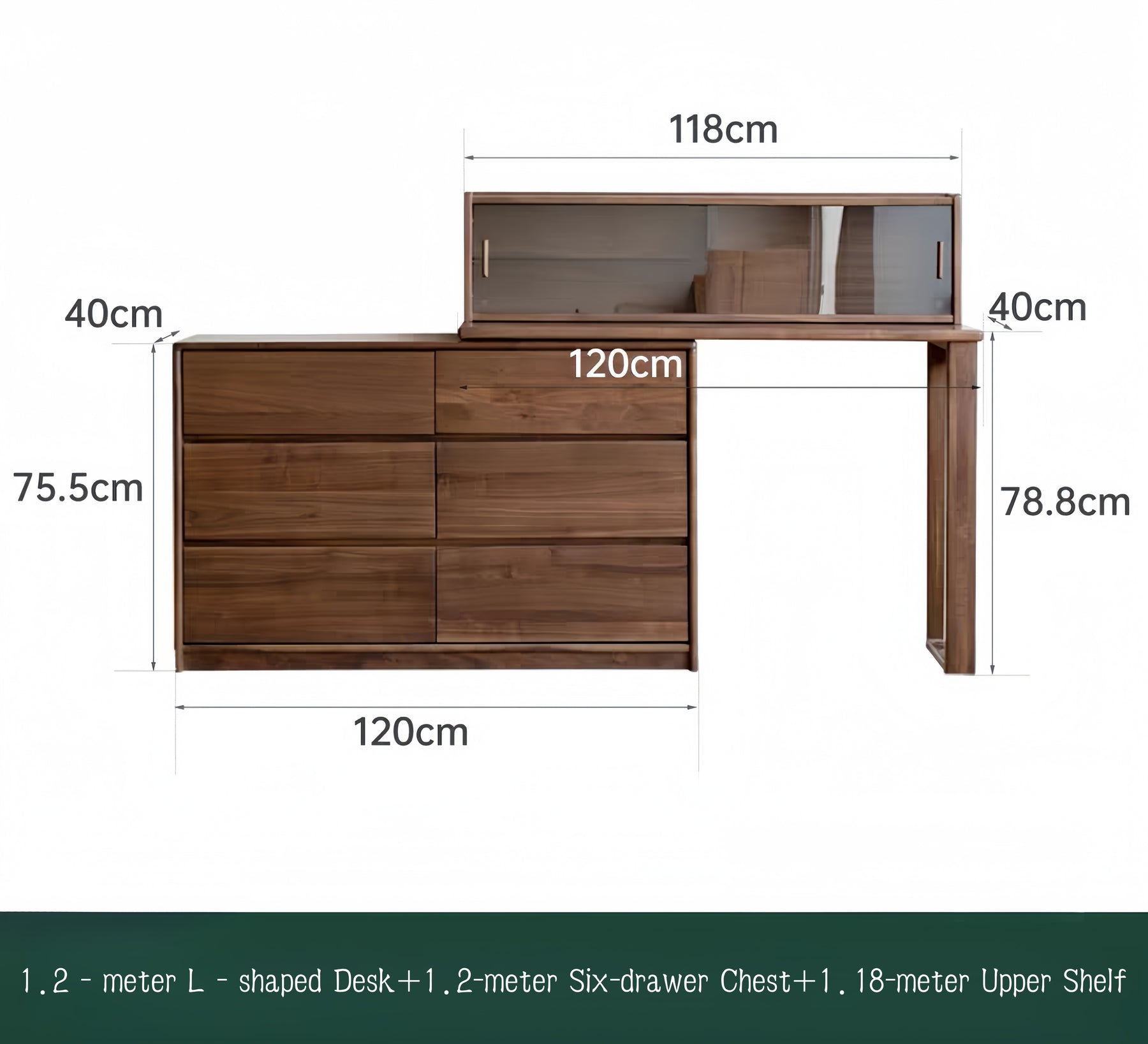 North American Black Walnut Expandable Vanity Table YS-051205