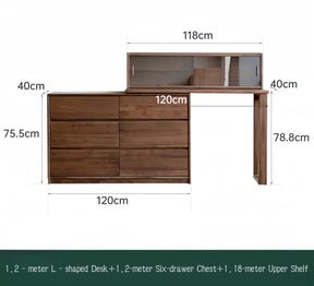 North American Black Walnut Expandable Vanity Table YS-051205