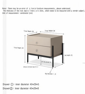 Tulipwood warm gray bedside cabinet YS-051206