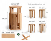 oak stacking stools YS-051604