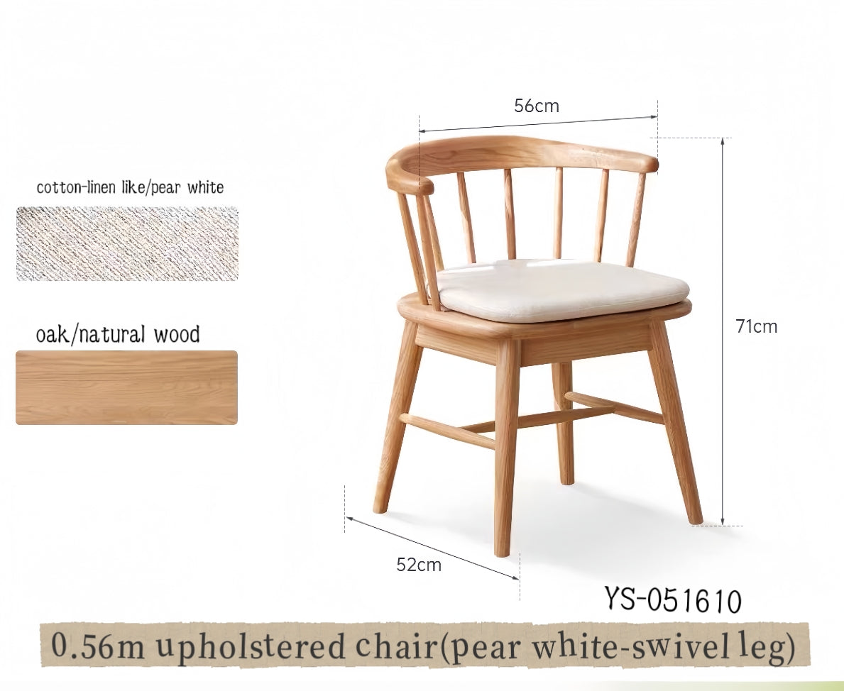 oak swivel upholstered back chair YS-051610