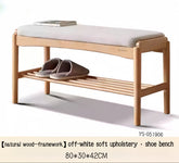 solid wood upholstered shoe bench YS-051906