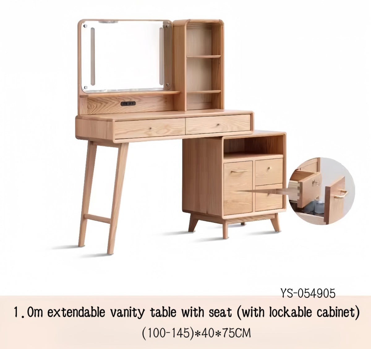 solid wood multifunctional vanity table YS-051905