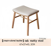 oak imitation leather upholstered vanity stool YS-051904
