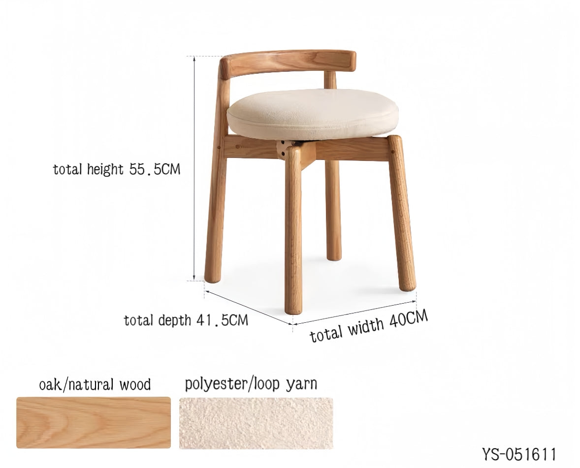 solid wood swivel chair YS-051611