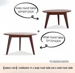 large and small combination solid wood round coffee table YS-052202/052203