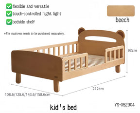 solid wood kid's bed with guardrails YS-052904