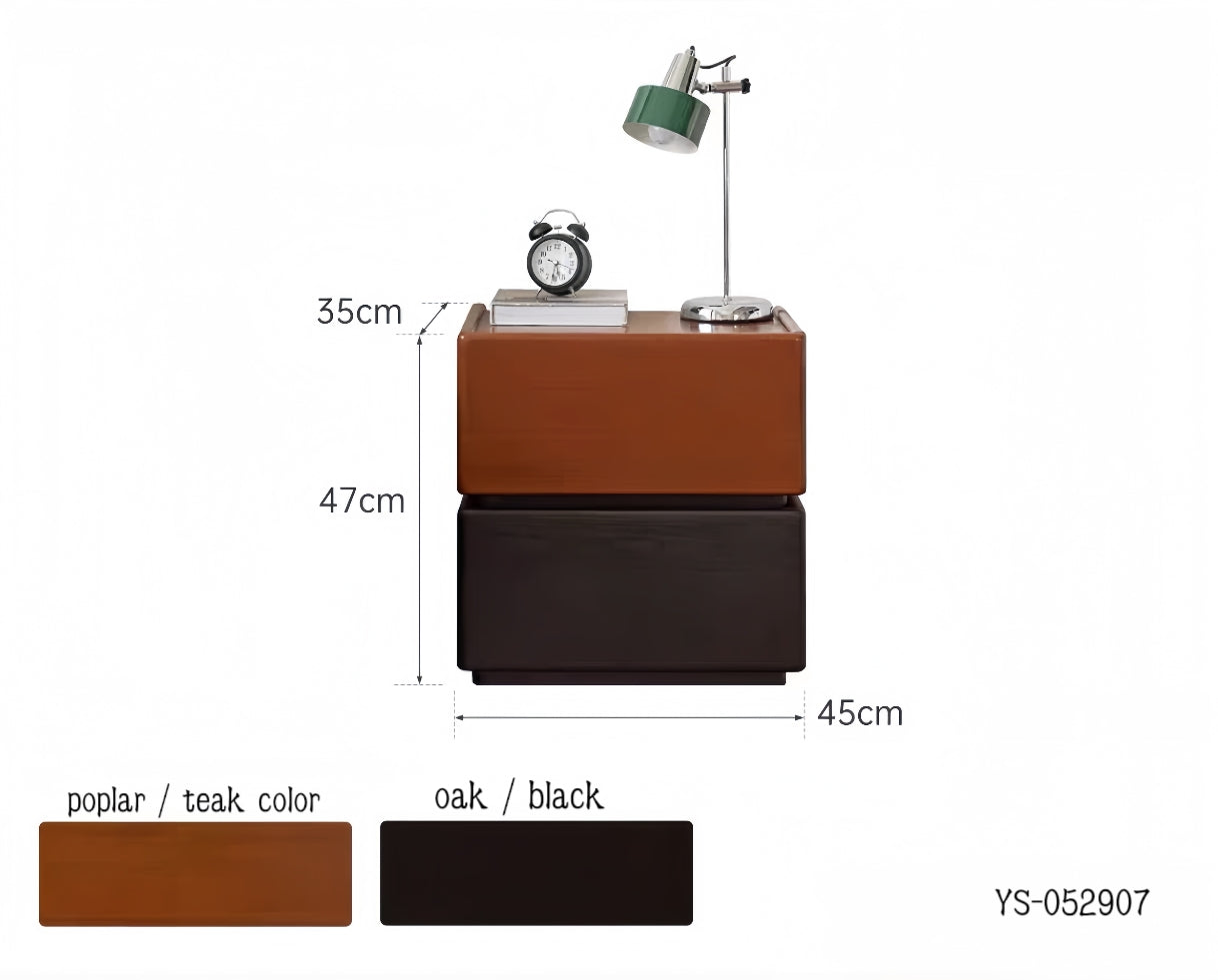 Mid-century style color-blocking bedside table YS-052907