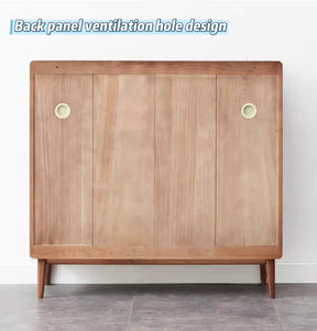 Solid wood walnut three-door shoe cabinet YS-052917
