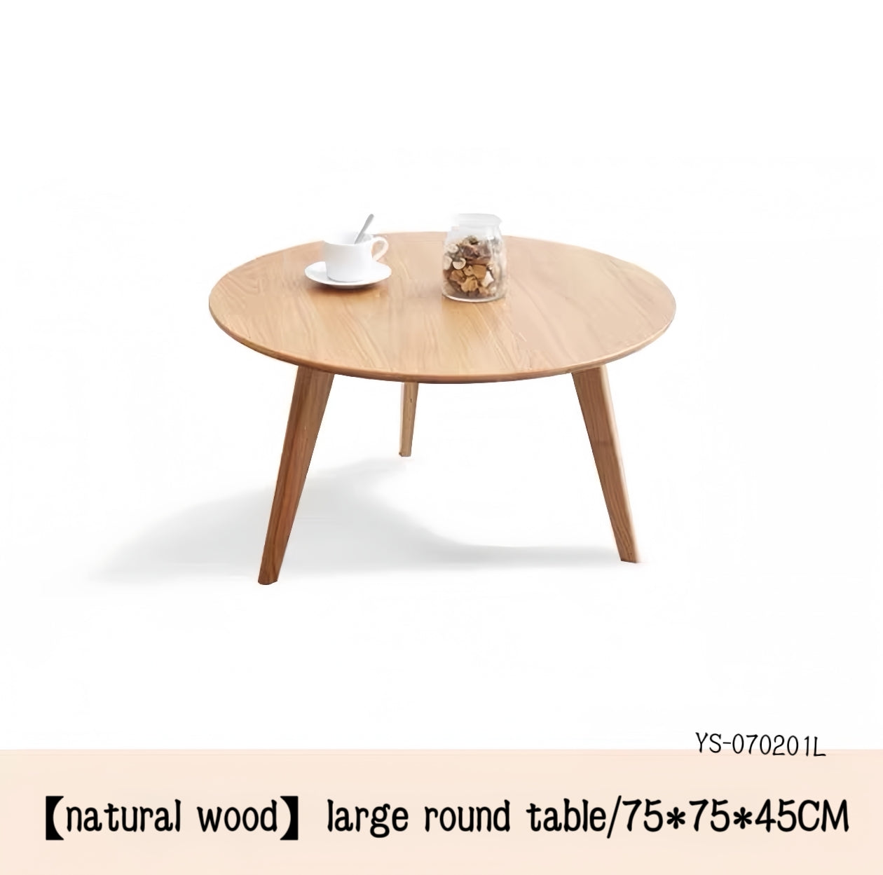 large and small combination solid wood round coffee table YS-070201