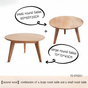 large and small combination solid wood round coffee table YS-070201