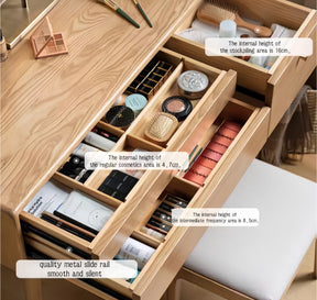 Solid wood dressing table and makeup mirror set FS-YS061159