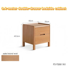 Log-style solid wood bedside cabinet FS-YS061161