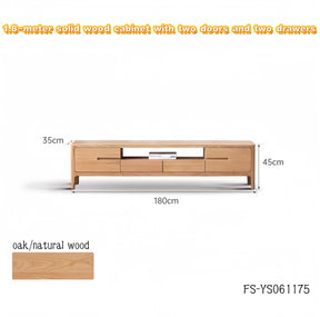 solid wood TV cabinet with two doors and two drawers  FS-YS061174/061175/061176/061177