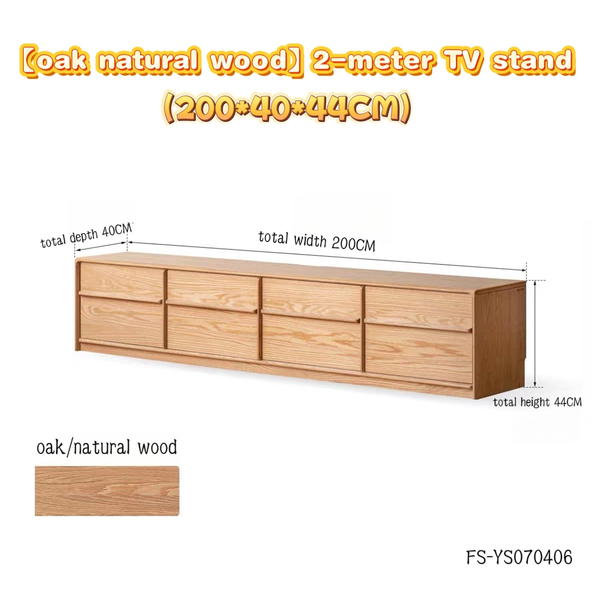 solid wood TV stand floor storage cabinet FS-YS070106